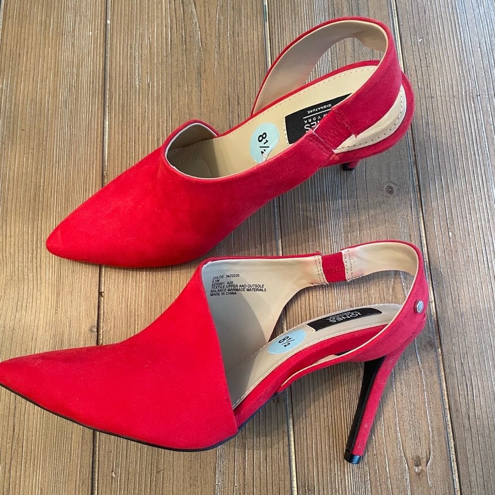 NWT Jones New York signature bright red heels